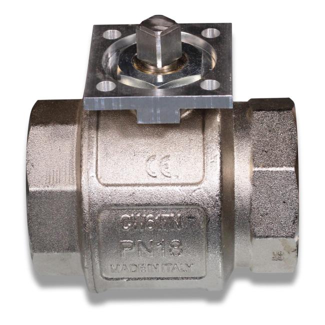 Big Dutchman Кран шаровый 2 1/2", пневматический. 2/привод, квадрат 17 (VK00068). 21-00-2350