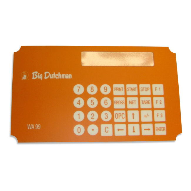 Big Dutchman Передня панель для клавіатури для WA99. 25-40-3450