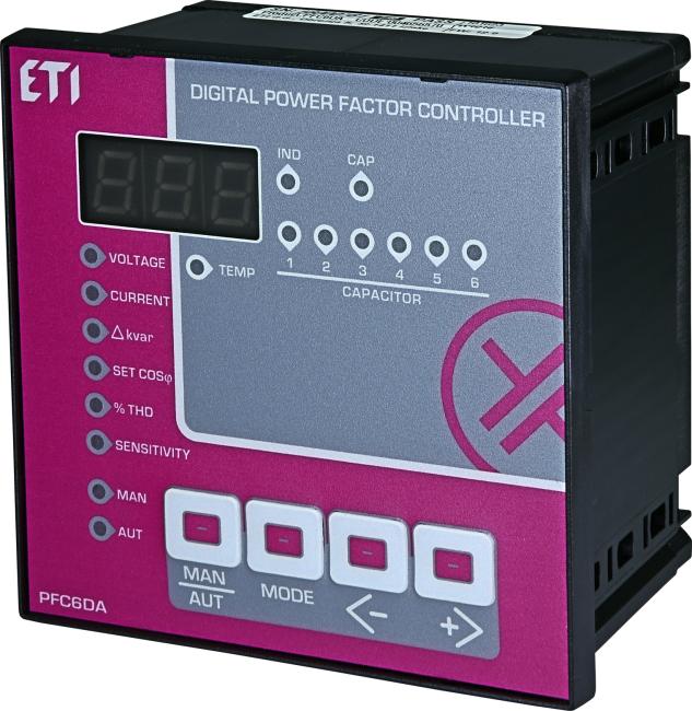 ETI Регулятор реактивной мощности PFC-6DA 6 ступ, 96x96, (400V) 004656570