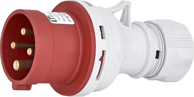Силовий роз'єм кабельний ETI EV-1643 IP44 (16A, 400V, 3P+PE) (004482017)