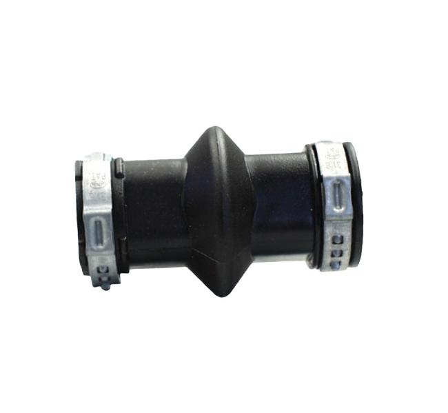Expansion connector with clip for square pipe 4361, black Lubing (4363-05)