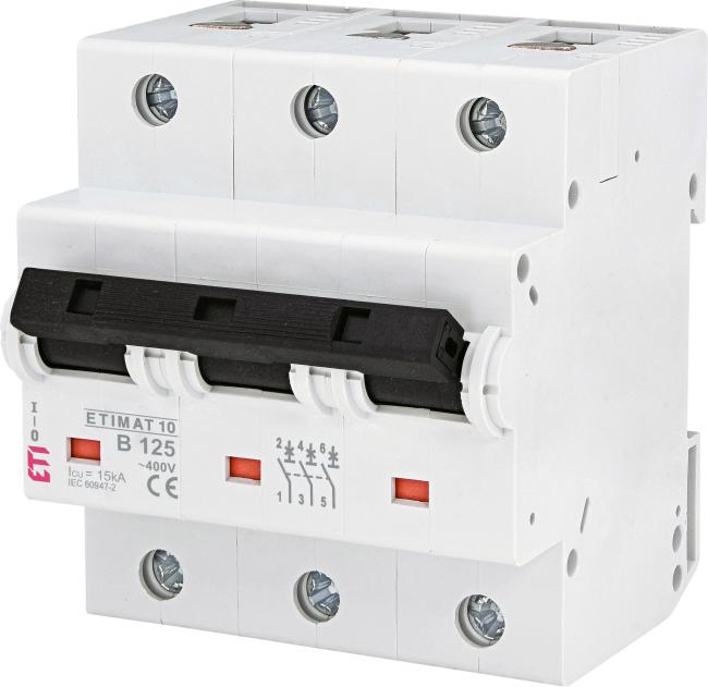 ETI Circuit breaker ETIMAT 10 3p B 125A (15kA) 002125733
