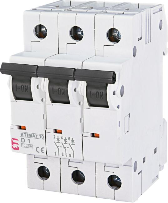 ETI Circuit breaker ETIMAT 10 3p D 1A (10 kA) 002155704