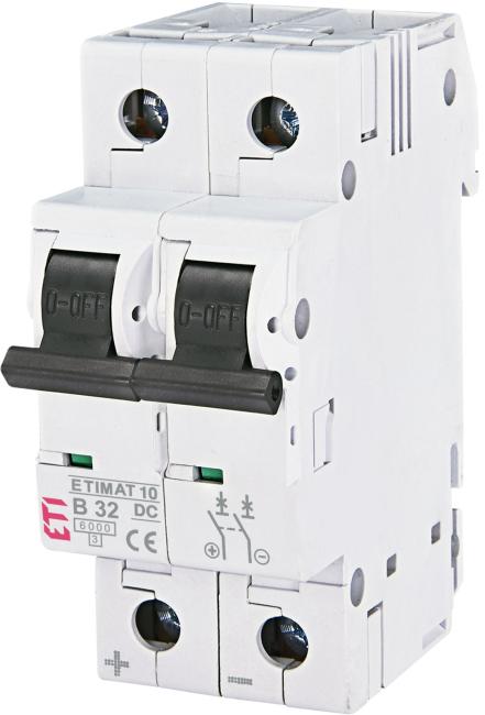 ETI Circuit breaker ETIMAT 10 DC 2p B 32A (6kA) 002128719