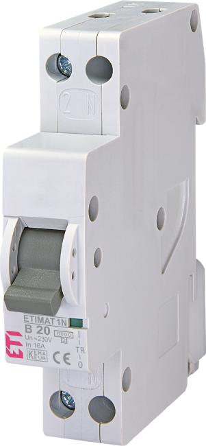 ETI Circuit breaker ETIMAT 6 1p+N (1 mod.) B 32A 002191107