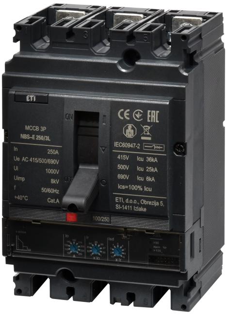 Автоматический выключатель, ETI, 250A (004673079)