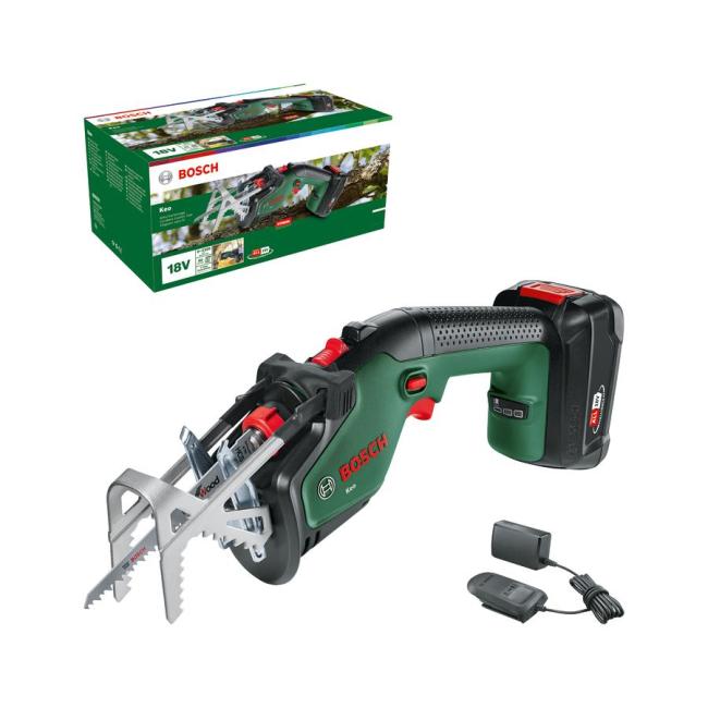 Пила шабельна акумуляторна Bosch KEO 18В ЗУAL18V-20 АКБ 2А·год пропил 80мм хід 20мм 1.4кг 0.600.861.A00