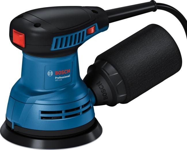 Шліфмашина ексцентрикова Bosch GEX 125 250Вт 125 мм 7500-12000об·хв 1.4кг 0.601.3A8.020
