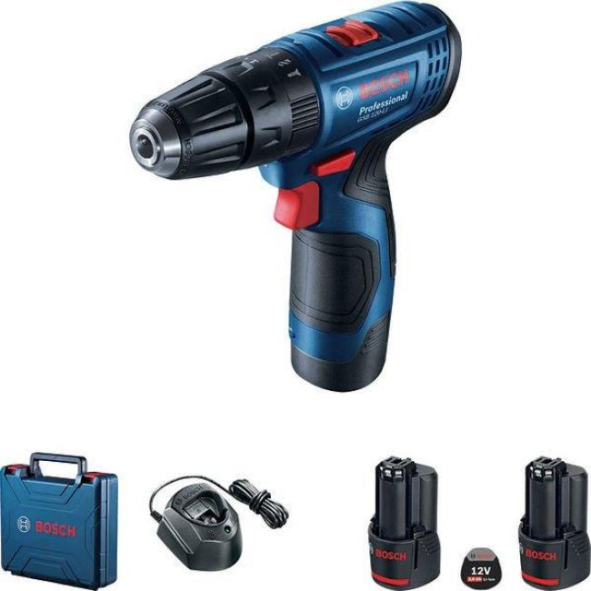 Шуруповерт-дрель аккумуляторная Bosch GSB 120-Li 12В 2х2А·час 11·28Нм 400·1300об·мин 0.89кг 0.601.9G8.100
