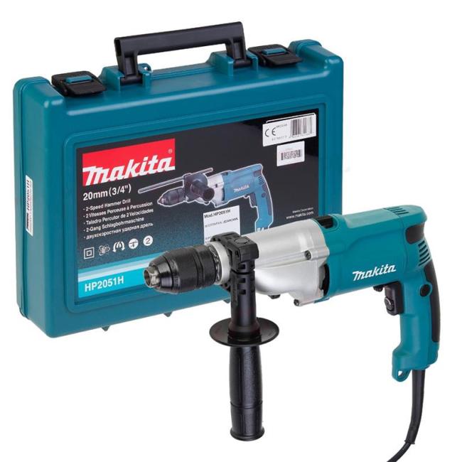 Дрель ударная Makita HP2051H 720Вт ШЗП 13мм 0-1200·2900об·мин 2.5кг HP2051H