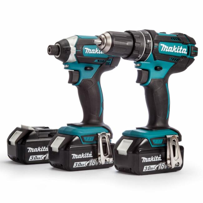 Set of two Makita cordless tools DLX2131JX1 LXT 18V drill/driver DHP482Z screwdriver DTD152Z battery 3x3Ah case DLX2131JX1