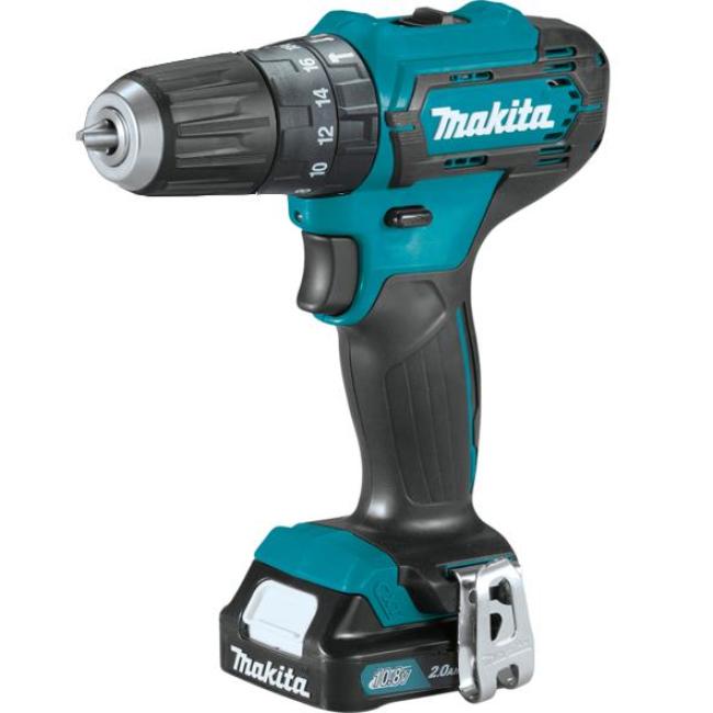Cordless screwdriver-drill Makita HP333DWAE 10.8V 2x2A·h 14·30Nm 0-450·0-1700rpm 1.2kg HP333DWAE
