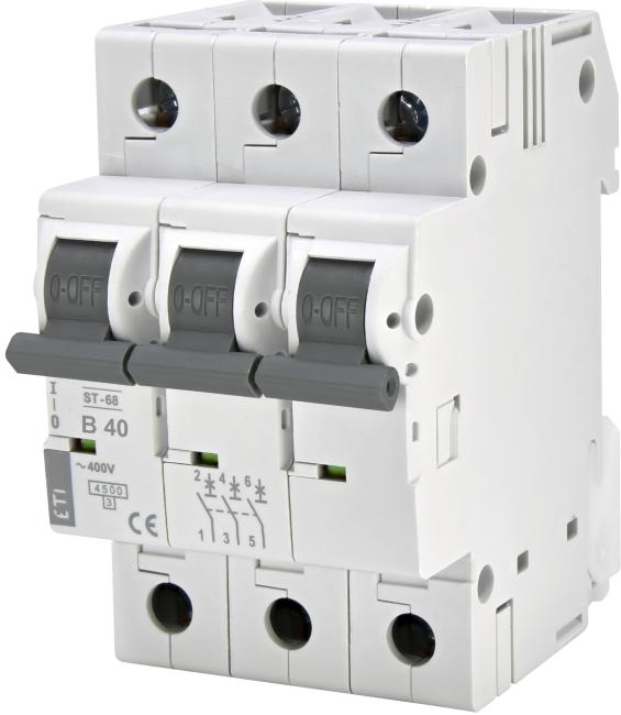 ETI Circuit breaker ST-68 3p B 40A (4.5 kA) 002175320