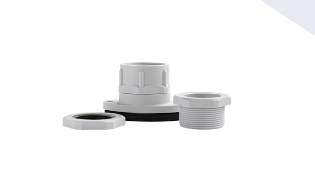 Plastic stuffing box with seal for DOL 40 sensors