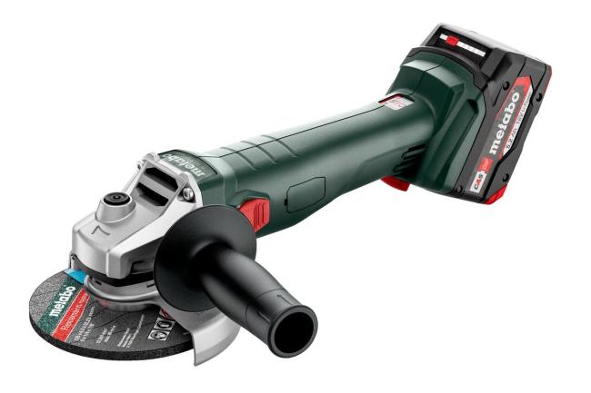 Cordless angle grinder Metabo W 18 L 9-125 Quick 125mm 18V 2x5.2A·h 8500rpm 2.3kg metaBOX 165 L 602249650