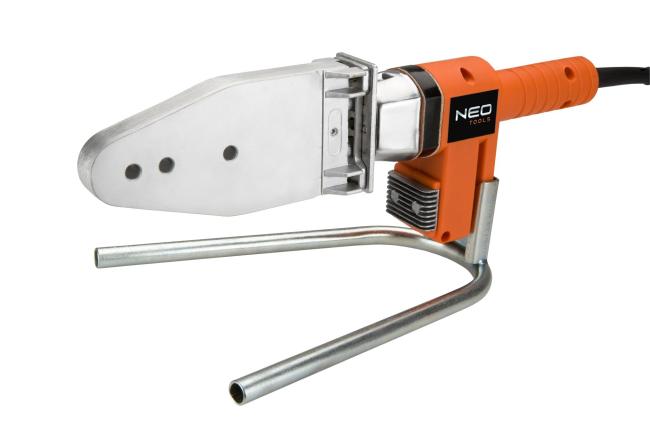 Паяльник для пластиковых труб Neo Tools 220В 900Вт 260°C насадки до 63мм (не входят в комплектацию) стойка кейс 21-003