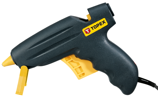 Пистолет клеевой TOPEX 20/200Вт стержни 11мм 0.3кг подача 12г•мин 42E521