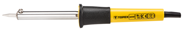 Electric soldering iron TOPEX 40W 500°C nickel-plated copper 44E024