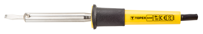 Electric soldering iron TOPEX 60W 500°C nickel-plated copper 44E026