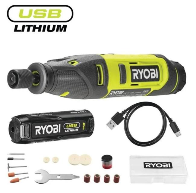 Cordless sander-engraver Ryobi USB Lithium RRT4-120GA15 4V 1x2A·h 15 accessories 0.23kg 5133005634
