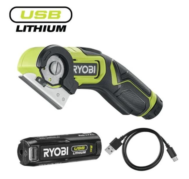 Резак аккумуляторный Ryobi USB Lithium RCT4-120G 4В 2А·час рез 6.4мм 270об·мин 0.27кг 5133005639