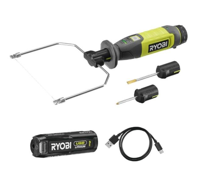 Термонеж аккумуляторный Ryobi USB Lithium RHC4-120G 4В 2А·час 150/270°С 5 сменных насадок 0.13кг 5133006198
