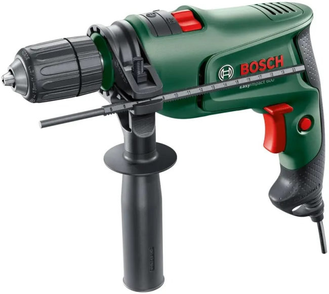 Дриль ударний Bosch EasyImpact 600 600Вт ШЗП 1-10мм 3000об·хв 1.7кг кейс 0.603.133.020