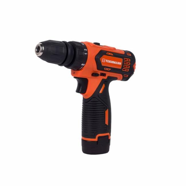Шурупокрут-дриль акумуляторний Tekhmann TCD-12 QC Li v2.0 12В 2х2А·год 28Нм 0-400·1500об·хв 1кг кейс 851875