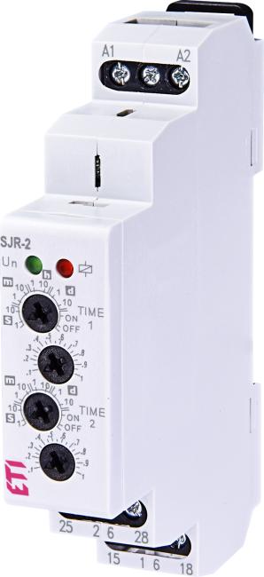 Дворівневе реле часу ETI SJR-2 UNI 12-240 AC/DC (2x16A_AC1) (002470090)