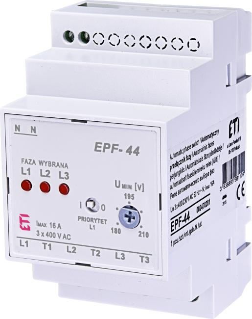 ETI Automatic phase selection relay EPF-44 230/400V (180-210V AC) 002470281